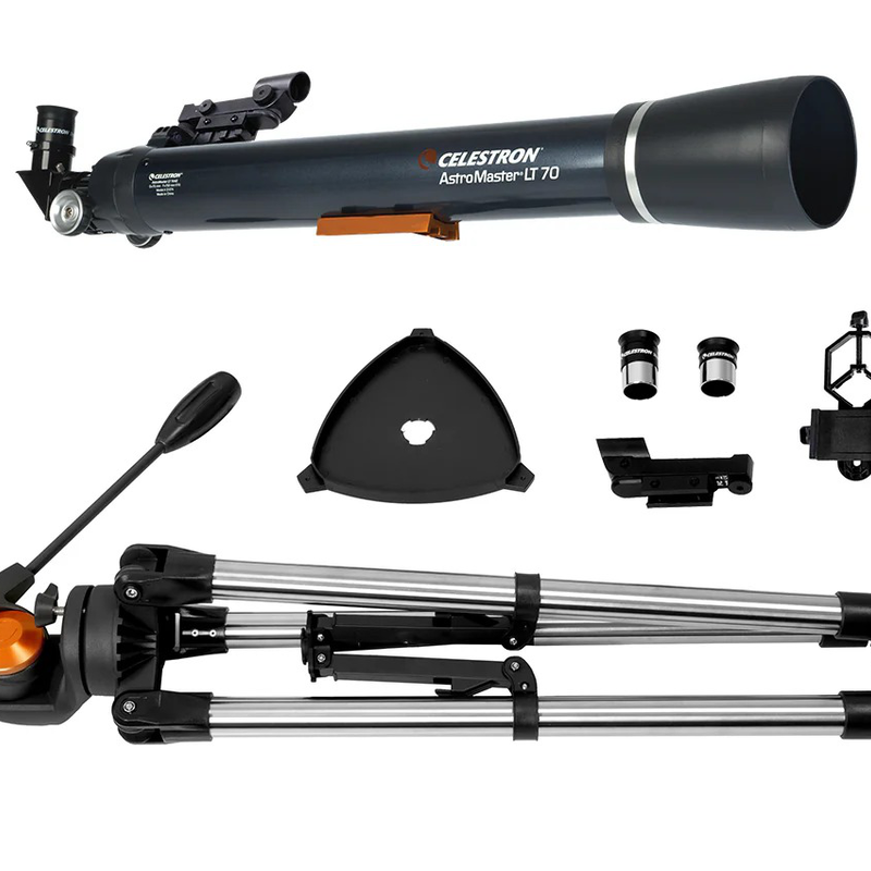 CELESTRON TELESCOPE ASTROMASTER 70AZ WITH PHONE ADAPTER & MOON FILTER 22064-DS